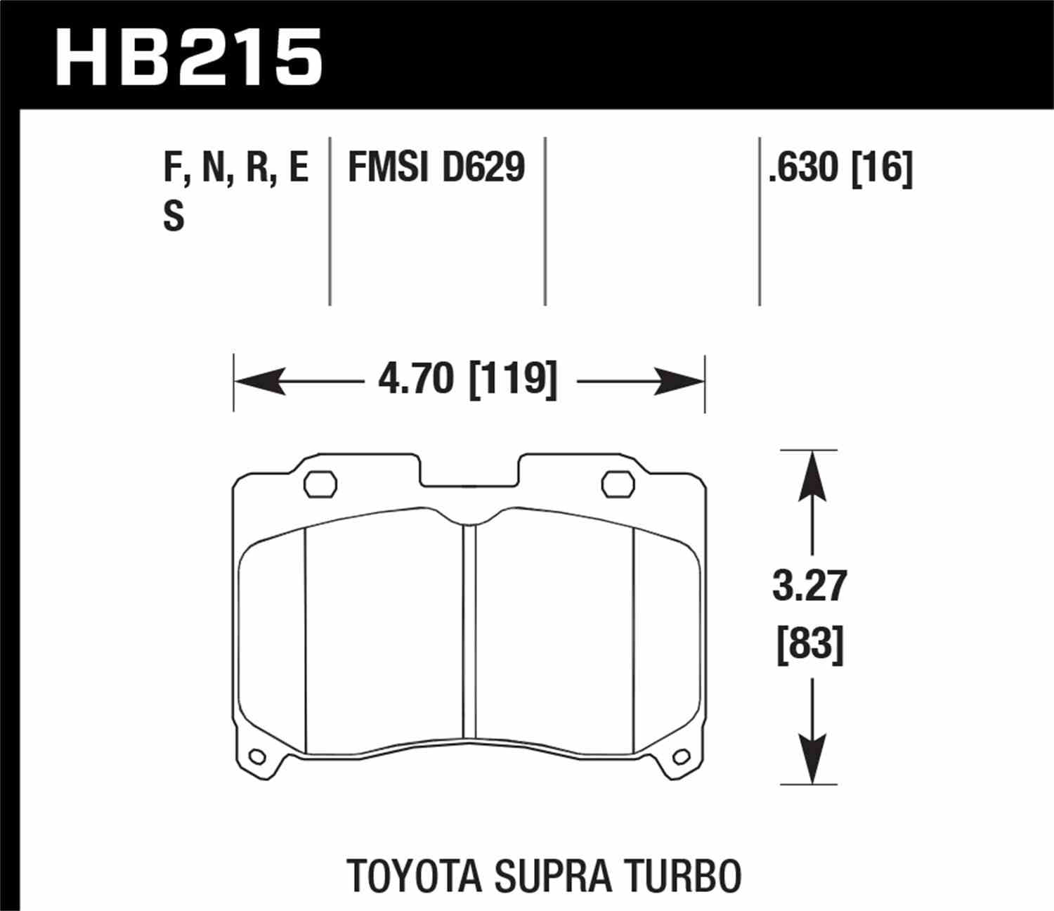 Hawk Performance HB215F.630 HPS Disc Brake Pad
