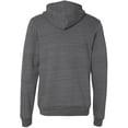 thumbnail image 6 of Bella Canvas Men's 3739 Unisex Poly-Cotton Fleece Full-Zip Hoodie (Dark Grey Marble, Medium), 6 of 6