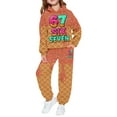 thumbnail image 2 of Piomll Hoodie And Sweatpants Set For Boys 67 Ice Print 2Pcs Drip Baseball 101 Fall Sweatsuits Sets, 2 of 6