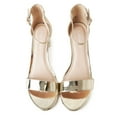 thumbnail image 7 of J.Adams Daisy, Women's High Heel Block heels Chunky Party Dress Shoes Ankle Strap Wedding Heeled Sandals - Gold PU - 6.5, 7 of 7