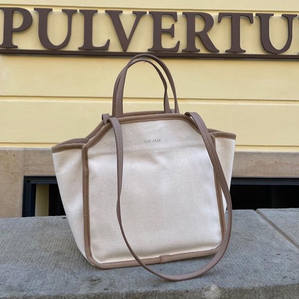 Bolso de maternidad lindo para mujer, bolso de hombro sencillo de lona, bolso diario con conjunto de monedero