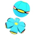 thumbnail image 1 of Bouncing Flying Saucer Disc with LED Light Effects, Soft Child-Safe Material and Unpredictable Gliding, Foldable Portable Toy for Parent-Child Interactive Play (Sky Blue), 1 of 8