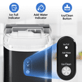 thumbnail image 4 of Moifoi 33lbs Countertop Nugget Ice Maker, Potable with Scoop, Soft Nugget Ice Ready in 7mins, Black, 4 of 7