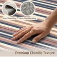 thumbnail image 6 of ODIKA 8'x10' Washable Area Rug Non-Slip Chair-Friendly Mat Chindi Knit Striped Boho Farmhouse Bordered Stripes Multi Rag Flowing Dynamic for Dining Room, Large Office, Lounge, 6 of 7