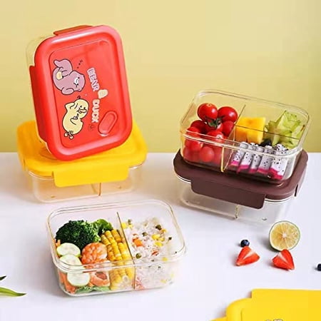 Adult bento box, children's bento box, three-compartment leak-proof