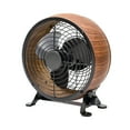 thumbnail image 2 of (2 pack) Better Homes & Gardens 5” Retro Small Fan with 3 Speed Settings, USB-C Plug, Adjustable Tilt, Vintage Fan for Home and Bedroom, Wood Grain, 2 of 10