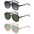 thumbnail image 2 of Gafas de sol YDAOWKN Retro Square Aviator UV400 para hombre y mujer, 2 of 7