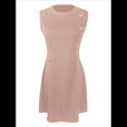 thumbnail image 3 of Vestido Mini Formal de Verano para Mujer, Informal, Sin Mangas, Elegante, con Botones, Ideal para Oficina Rosa L, 3 of 8