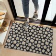 thumbnail image 2 of Black Daisy Flower Pattern Door Rugs,Washable Non Slip Door Mats Indoor,Decorative Door Mats,Entry Mat Indoor for Entrance,Bedroom,Kitchen,Bathroom,20"x32", 2 of 6