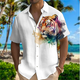 thumbnail image 4 of Camiseta retro para hombre con estampado 3D de animales, león y tigre, nueva camiseta de verano con solapa abotonada, ropa informal de moda hawaiana para hombre, 4 of 5
