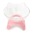 thumbnail image 1 of Kitten Comedero Elevado Transparente Para Gato Rosa, 1 of 5