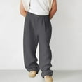 thumbnail image 2 of hotojiny Work Pants for Men Breathable Button Pull on Trousers Lightweight Workwear Loose Fit Big and Tall Casual Pants, 2 of 6