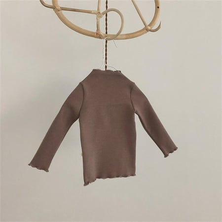 

NIUREDLTD Kids Baby Girls Boys Summer Autumn Solid Cotton Long Sleeve Tops Clothes