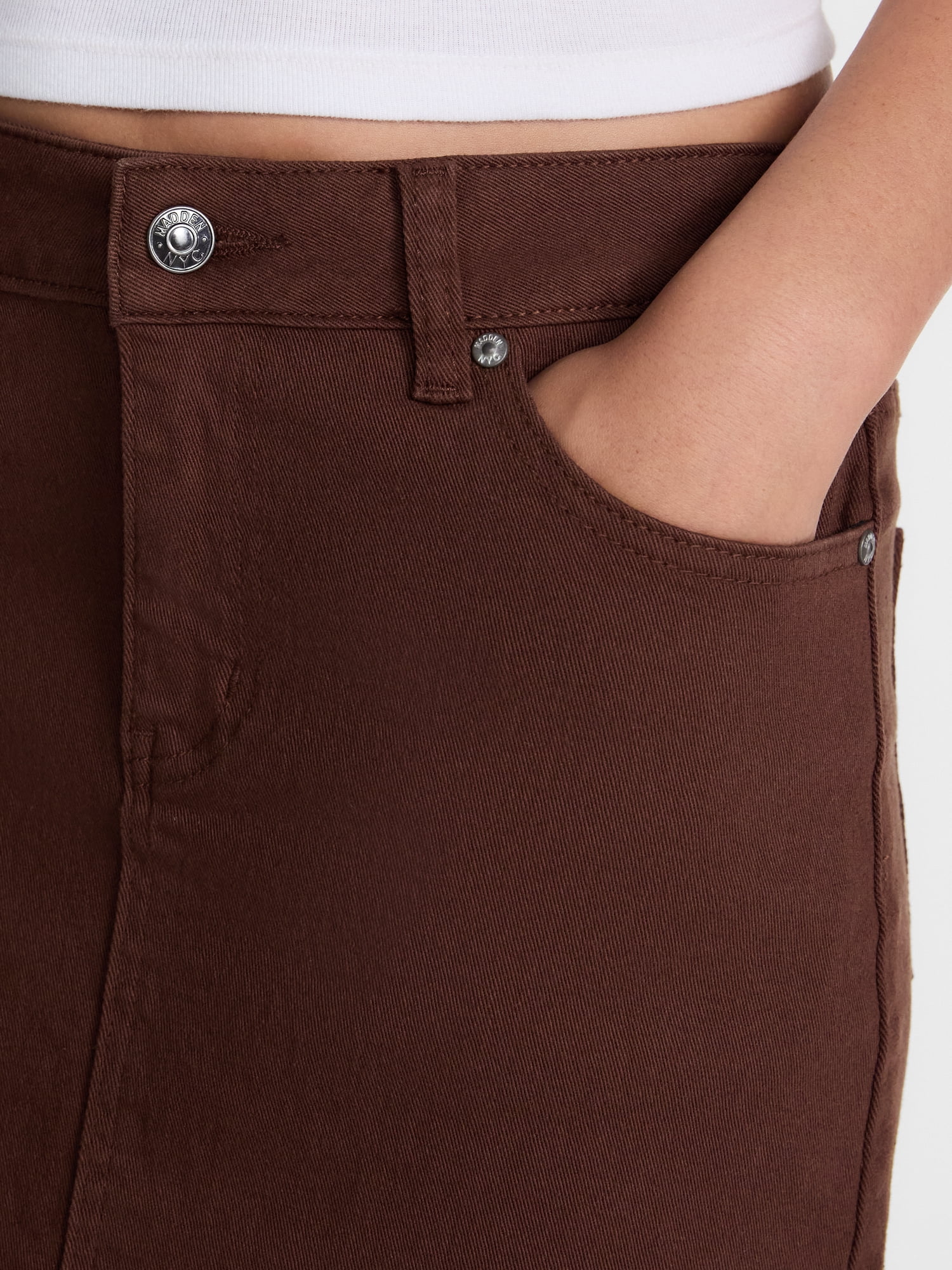 Madden NYC Women's Twill Mini Skirt, Sizes XXS-XXL