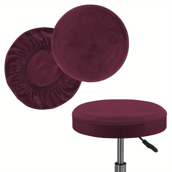 ATJIA Round Stool Cover Bar Stool Covers With Elastic Bands Slipcover Washable Stool Cushion Covers( 2/4/6 Pack)