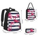 thumbnail image 2 of Easygdp Pink Flamingos Mochila para Niños y Niñas con Set de Caja de Almuerzo y Estuche para Lápices 3 en 1, Mochila Escolar Estampada para Adolescentes, 2 of 7
