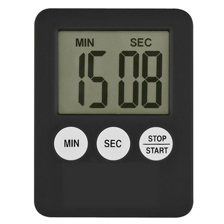 

Vervmczn Super Thin LCD Digital Screen Kitchen Timer Square Cooking Count Up Countdown Alarm Magnet Clock