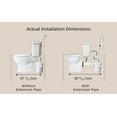 thumbnail image 4 of Rear Outlet Toilet with P-Trap, Efficient Flushing and Space-Saving Two-Piece Toilet, Two Extension Pipe for Easy Install, 4 of 13