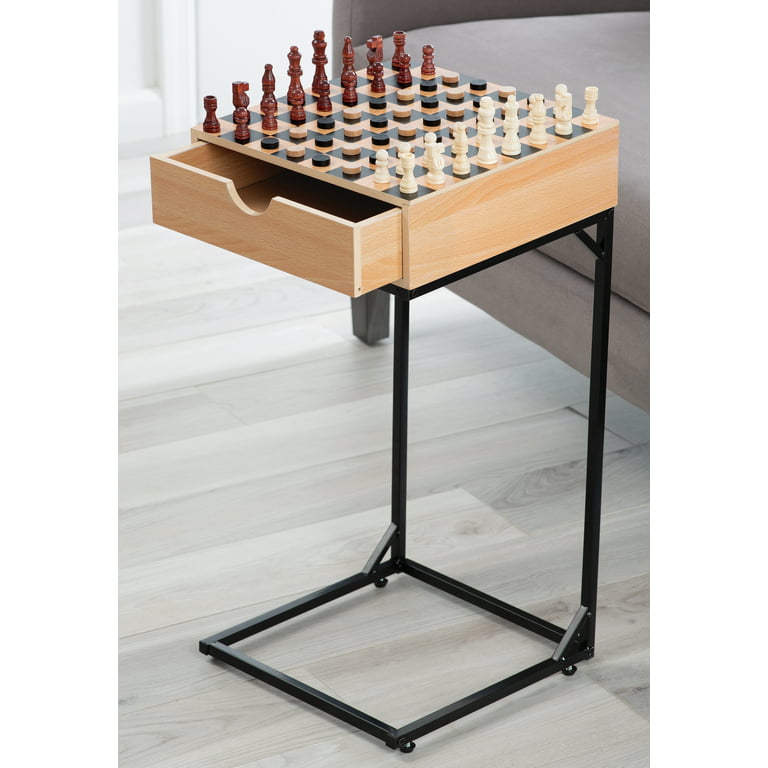 CHESS AND CHECKERS GAME TABLE SET