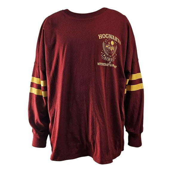 Harry Potter Hogwarts Girls Graphic Jersey Tee with Long Sleeves, Sizes 4-16