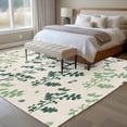 thumbnail image 4 of Sage Green Botanical Area Rugs 6'x9', Small Throw Rugs for Kitchen Dining room, Rustic Country Spring Floral Summer Leaf Indoor Outdoor Rug Non-Slip Low Pile Carpet Runner Reversible Floor Mats, 4 of 8
