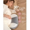 thumbnail image 4 of Almohada de embarazo Momcozy Plus en forma de W ajustable gris/blanco, 4 of 8