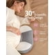 thumbnail image 4 of Almohada de embarazo Momcozy Plus en forma de W ajustable gris/blanco, 4 of 8