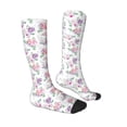 thumbnail image 3 of Balery Rose Flower B Printed Novelty Socks Men's Women's Crew Socks Sports Socks Knee High Socks Cotton Socks Quirky and Cool Socks, 3 of 9