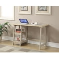 thumbnail image 2 of Scranton & Co Contemporary Wood Trestle Desk in Weathered White, 2 of 5