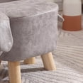 thumbnail image 2 of Asiento de madera con dibujos animados para el hogar y el jardín de infantes Adorable taburete para niños con forma de perro gris, 2 of 5