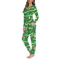 thumbnail image 2 of Renewold Christmas Bell Snowflake Pajama Pants for Home Daily Life Women's Top and Loungewear Sleepwear Set 2 Pieces Jogger Sport Nightwear Size M, 2 of 4