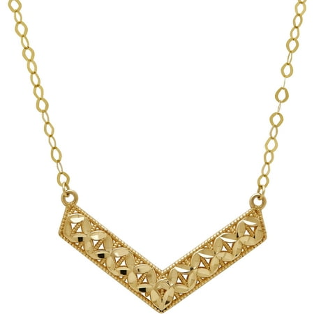 Simply Gold 10kt Yellow Gold Chevron Necklace, 18