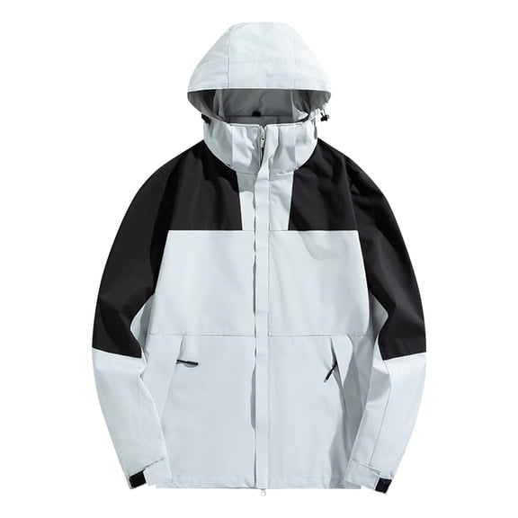 Dresfit Rain Jacket Men with Hood Windproof Long Sleeve Windbreaker Jacket Summer 2026 Zip Up Hooded Outdoor Raincoats Big and Tall Sun Protection Outwear 5XL
