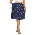thumbnail image 5 of HDE Women's Plus Size Midi Knee Length Skater Skirt with Pockets Solar System 1X, 5 of 6