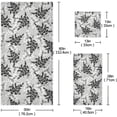 thumbnail image 3 of Dreamtimes 3 PCS Towel Black & Grey Small Flowers Pattern Cotton Bath Towel Set (1 Bath Towel, 1 Hand Towel, 1 Washcloth) for Bathroom, Super Soft and Quick Dry Towels, 3 of 7