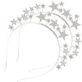 thumbnail image 4 of 2pcs Kids Pentagram Shaped Metal Hair Hoops Glitter Hair Ornament Star Headbands, 4 of 4