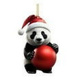 thumbnail image 7 of Christmas Cartoon Panda Ornament Xmas Tree Hanging Pendant Acrylic Decorations for Holiday Tree Car Decor, 7 of 7