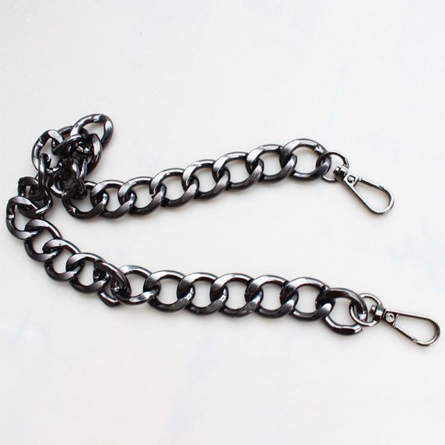 Correa de Cadena Plana de Aleación DIY, Accesorios de Cadenas para Bolsos, Correas para Monedero, Correas de Repuesto para Cuerpo Cruzado, con Hebill 60cm BLESIY Cadena de bolso