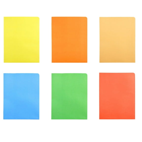 WHAMVOX Colorful Paper File Folders with 2 Pockets for Office Use A4 Size Assorted Colors