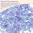 thumbnail image 3 of Uxcell Loose Sequins 4000Pcs 0.2" Sequins Spangles AB Purple, 3 of 6
