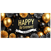 LUUFILx Retirement Celebration Banner Colorful Party Decorations Backdrop Background Happy Event Supplies Photography Props Retirement Party Decor