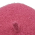 thumbnail image 3 of Dog Cat Beret Wool Yard Hat Durable Adjustable Elastic Photo Props Rope Costume Warm Rose Red, 3 of 9