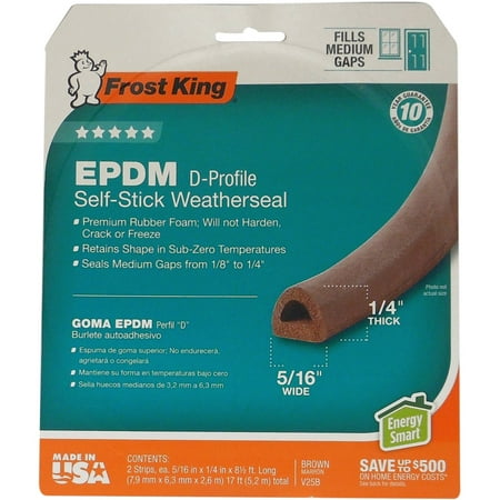- Frost King V25BA Extreme Rubber Weather-Strip Tape, Brown