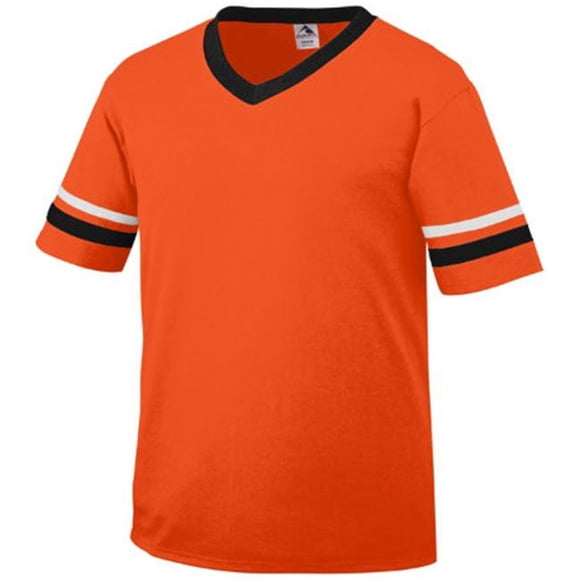 360A Adult Sleeve Stripe Jersey, Orange, Black, White - Extra Large
