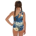 thumbnail image 2 of POLERO Girls' One-Piece Swimsuit with Mesh Cover Up Skirt - Tropical Floral Palm Design - Quick Dry, Adjustable Straps for Beach & Pool Vacations (7-18 Years), 2 of 10