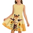 thumbnail image 4 of Dress for Girls , Summer Dress Girl,Adorable Cartoon Print Sleeveless Dress For Girls Casual Summer Play Outfit Kids Fashion Toddler Wear, 4 of 5