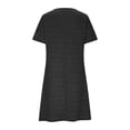 thumbnail image 6 of Gamivast Tshirt Dress for Women Casual Mini Dress Round Neck Short Sleeve Casual Dress Textured Fabric Side Pockets Loose Fit Daily Workwear, 6 of 7
