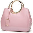 thumbnail image 1 of LHSHID Top Handle Handbag for Women Glossy Patent Leather Shoulder Bag Evening Party Crossbody Bag Wedding Satchel Purse, 1 of 7