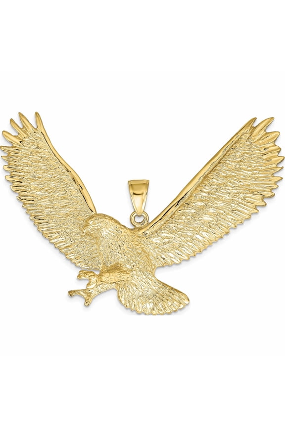 10K Yellow Gold Eagle Pendant (50 X 65) Made In Peru 10k4852