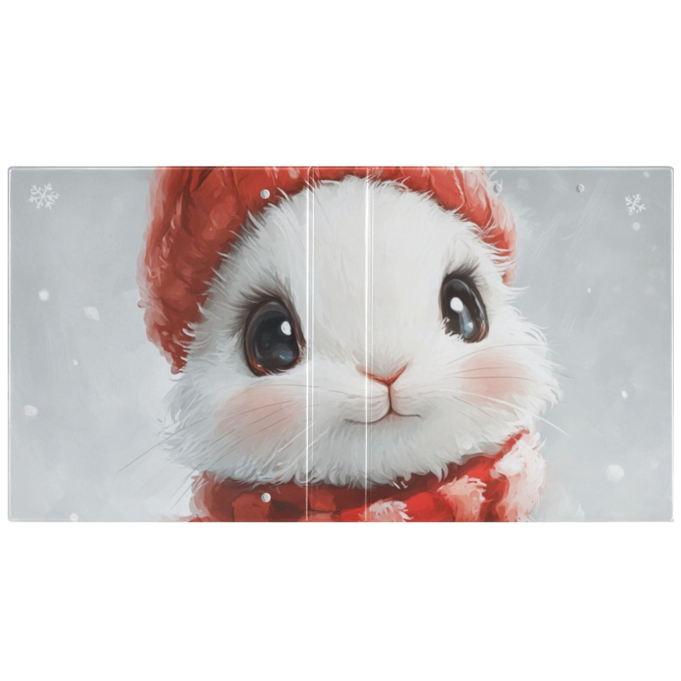 Cute Rabbit Easter 3 Ring Binders 1.5 inch Hardcover File Folders with Interior Pockets A4 Size Organizer for School Office Hospital